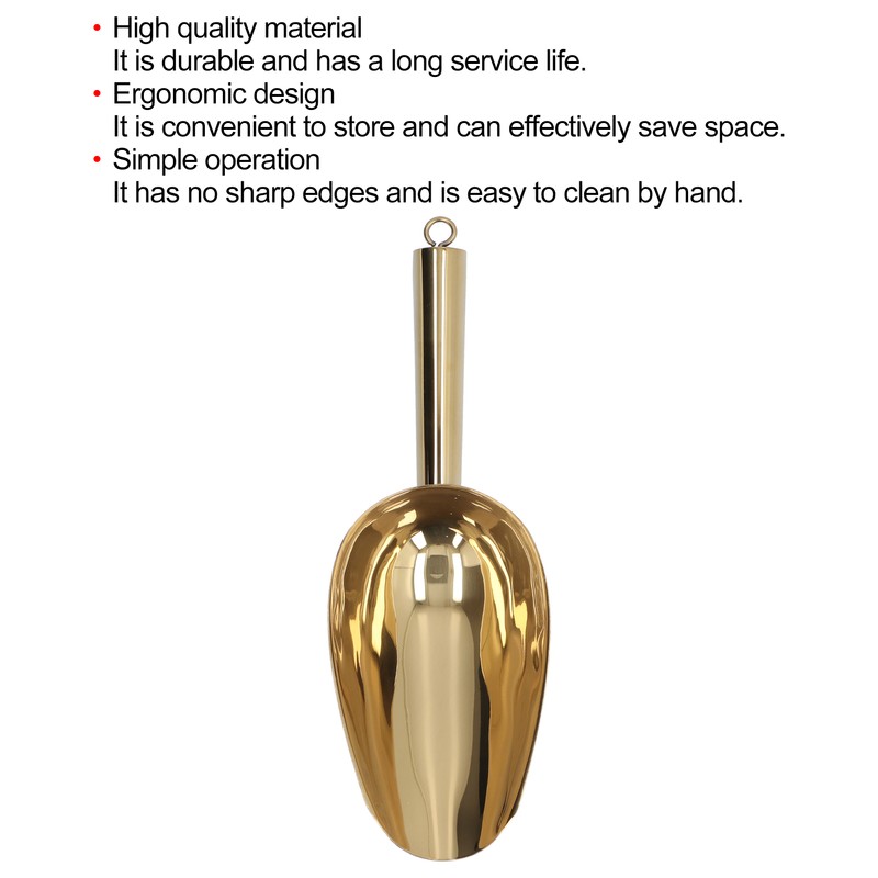 Ice Scooper Stainless Steel U Shaped Sturdy Food Grade Ice