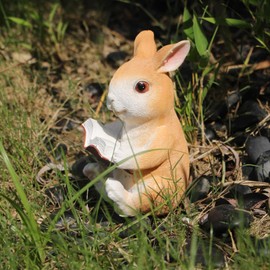NMOHYDEU Rabbit Decor Yard Statues, Reading Bunny Statue for Home Office Garden Decor Outdoor, Easter Rabbit Figurines Waterproof Lawn Ornaments Girls Women Gift