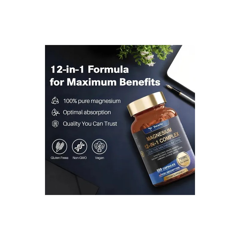 2pcstotaria Complejo Magnesio 700mg Usa Sabor