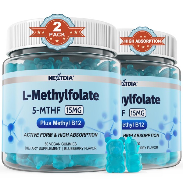 L-MethylFolate 15mg & Methyl B12 Gummies, Methylated B1, B2, B6