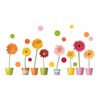 Home Decor Line CR-64003 Gerberas Flowers Window Decals, Multi-Color