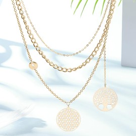 UNICRAFTALE Flat Round Pendant Flower Pendant Brass Filigree Pendant Metal Pendant Hollow Pendant Flower Pendant for Making Necklaces Bracelets, Brass