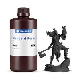 ANYCUBIC 3D Printer Resin, 405nm LCD UV-Curing 3D Resin, High Precision & Rapid Photopolymer Resin for LCD/DLP/SLA Resin 3D Printer (Black, 1kg)