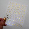 12 Sheets Gold Nail Art Stickers Decals 3D Self Adhesive
