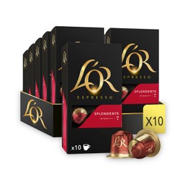 L'OR Espresso Splendente Coffee Pods x10 Intensity 7 (Pack of 10, Total 100 Capsules)