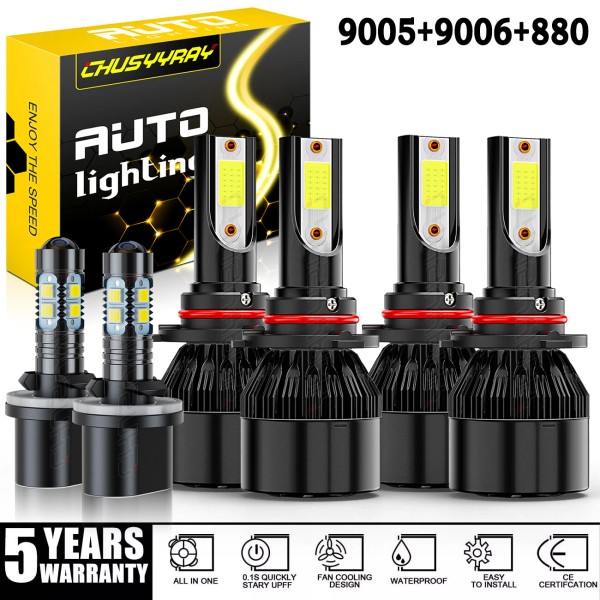 CHUSYYRAY For Nissan Titan 2004-2015 6X Combo LED Headlight Hi/Lo