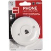 AUDIOVOX TP248WHN Round Wall Phone Jack, White
