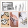 Precision Tweezers, 8PCS Precision Stainless Steel of Tweezers Setfor Craft,