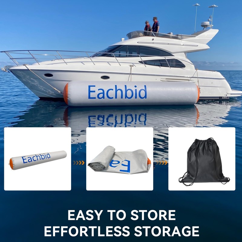 Eachbid 120”*18” Inflatable Boat Fenders for Docking, 10FT with Electric