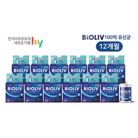 Korea Yakult Biolive 10 billion lactic acid bacteria 12 boxes (12 months supply) 637930 / 한국야쿠르트바이오리브 100억 유산균 12박스 (12개월분)637930
