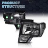 G-PLUS Headlights Assembly, Compatible with 2009-2014 Ford F150 09-14 Headlamp,