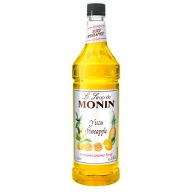 Monin - Premium Yuzu Pineapple Syrup | Sweet & Tropical, Great for Margaritas, Iced Teas & More | Clean Label with No Artificial Flavors, No Artificial Preservatives (BPA Free Bottle, 33.8 fl oz)