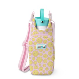 Swig Life Water Bottle Sling Bag, Water Bottle Holder with Adjustable Strap, Carrier Bag with Zippered Phone Pocket, Holds 36oz (Oh Happy Day)