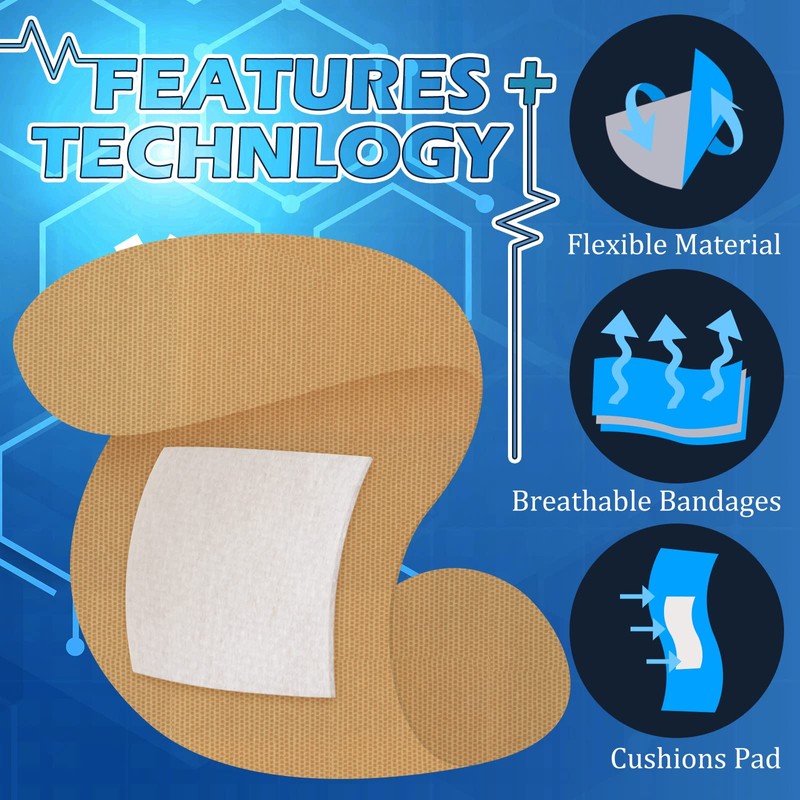 100 Pcs Spot Bandages Flexible Fabric Adhesive Knuckle Fingertip Bandages