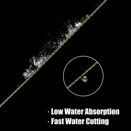 Braided Fishing Line, 10lb-133lb Fishing Line Braid 4-Strand PE Braided Fishing Line Abrasion Resistant Smooth Sensitive Strong Fishing Line for Saltwater Freshwater Green Gray Multicolor