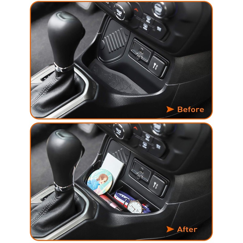 Savadicar - Bandeja de almacenamiento frontal para Jeep Renegade 2015-2017,