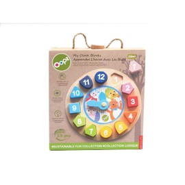 Oops Wooden Teaching Clock Preschool Time Activity My Clock Blocks