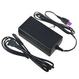 J-ZMQER 32v AC DC Adapter Compatible with HP Deskjet Ink Advantage All-in-One Series Color Printer Power Ac Dc Adapter Power Supply Cord Charger PSU (3-Pin Purple Tip)