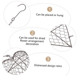 DOITOOL Stylish Heart Shaped Hanging Basket Planter Iron Wire for Indoor Outdoor Use