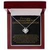 Administrative Office Coordinator Necklace Message Card Box Love Knot Mahogany