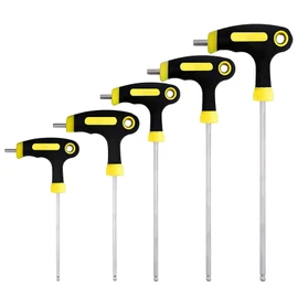 YUENTOEN T-Handle Allen Wrench Set, 2.5/3/4/5/6mm Bike Allen Hex Key Set for Bicycle Pedal Handlebar Disc Brake Mount Repair (5Pcs)