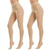 MANZI 2 Pairs 70 Denier Women's Tights Stretch Run Resistant