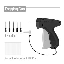 Mr. Pen- Tagging Gun, 5 Needles & 1008 Pcs Barbs Fasteners, Black, Price Tag Gun, Tagging Gun for Clothing, Tag Attacher Guns, Retail Tagging Gun, Hang Tag Gun, Clothes Tagging Gun