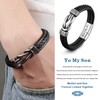 Leather Bracelet for Men Multi-Layer Braided Leather Infinity Bracelet with