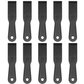 HARFINGTON 10pcs Putty Scraper 1.5" Width 6mm Thin Flexible Plastic Putty Knives for Taping Drywall Spreading Painting Wall Scratching