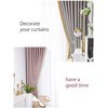 Magnetic Tiebacks for Curtains, 2 Pack Sparkling Crystal Flower Curtain