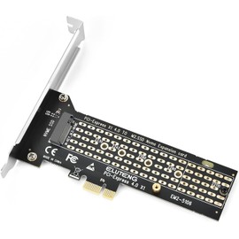 ELUTENG M.2 NVME to PCIe 4.0 Adapter with Bezel NVME SSD to PCIe X1 Conversion Adapter for 2280/2260/2242/2230/22110 M.2 NVMe SSD
