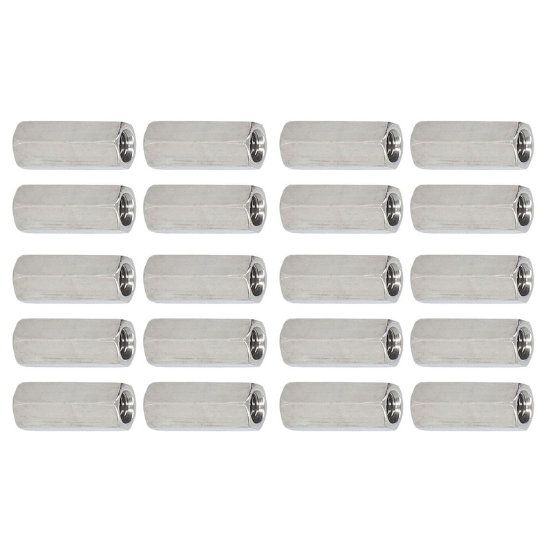 20Pcs Hex Coupling Nut 304 Stainless Steel Rust Proof Female