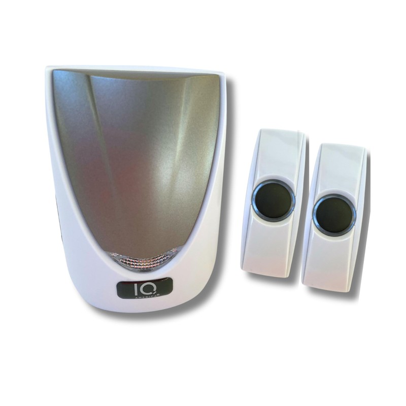 Battery Powered Wireless Portable Door Bell Chime with Visual Alert