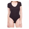 Yo!zor Womens Short Sleeve Cap Bodysuit Black Size 8-10 Small
