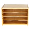 WKWKER File Organizer with 3 Adjustable Shelves Bamboo Document Letter