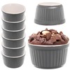 KADAX Soufflé Moulds Set, 6 Pieces, Diameter 9 cm, Crème