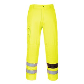 Portwest E046 Reflective Hi-Vis Cargo Pants Yellow, X-Small