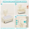 sourcing map 2Pcs Suction Cup Soap Dish, Removable and Reusable
