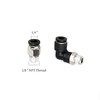 Hamineler 24 PCS Pneumatic Straight Plastic Connectors, 1/8inch NPT Thread