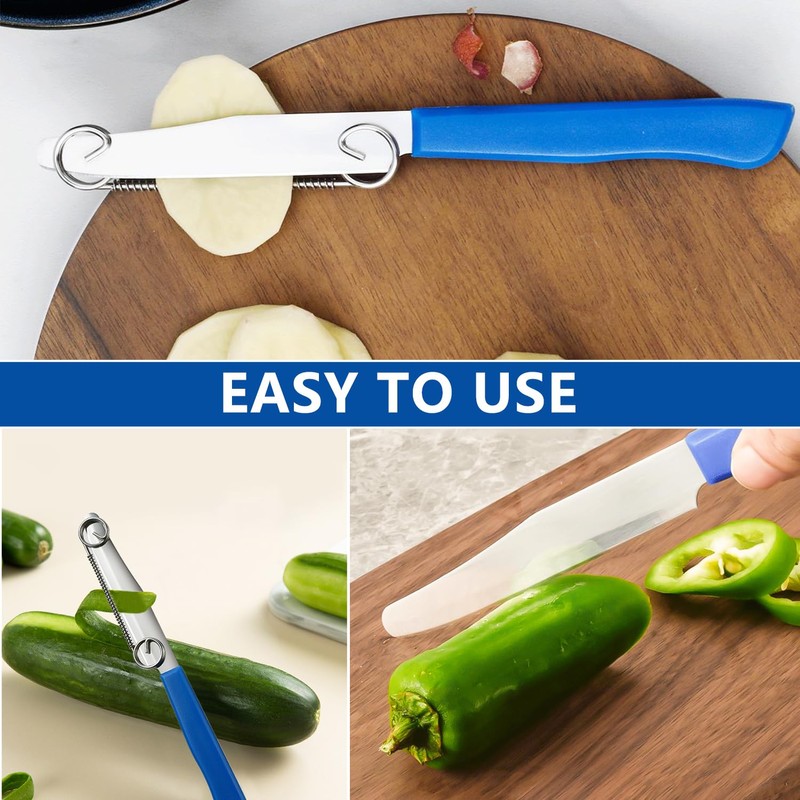 Quick Slicing Knife, New 3 in 1 Multifunctional Fruit Peeling