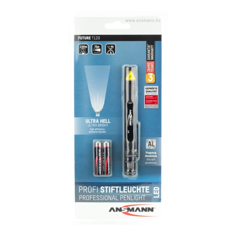 Ansmann Future T120 Professional Car Pen Light in Black, Handy