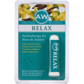 AromaWorks Relax Aromatherapy Nasal Inhaler – All-Natural Boost to Mental Focus and Stamina for Adults, Teens, and Children - 3 Pack