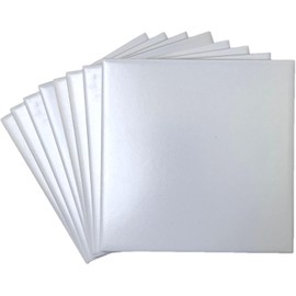 Tenedos 6x6 Matte White Ceramic Wall Tile – Square 6 Inch Tiles for Bathroom, Kitchen Backsplash & Accent Wall (Box of 8 Pieces, Indoor Use)