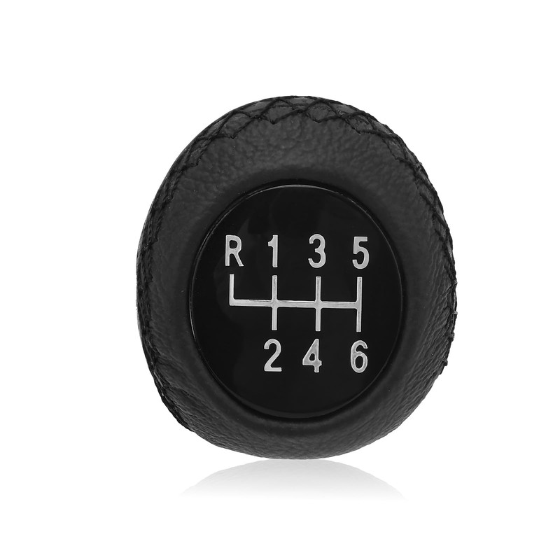 Fit4drive 6 Speed Gear Knob，Car Gear Shift Knob Leather Gear