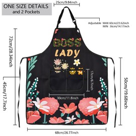 BNQL Boss Lady Apron Boss Lady Gifts for Women Boss Lady Be Proud of Yourself Gift Boss Lady Kitchen Chef Apron with Pockets