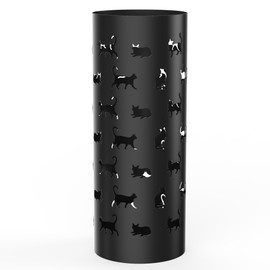 Mango Steam Round Cat Parade Umbrella Stand 22" Tall, Black