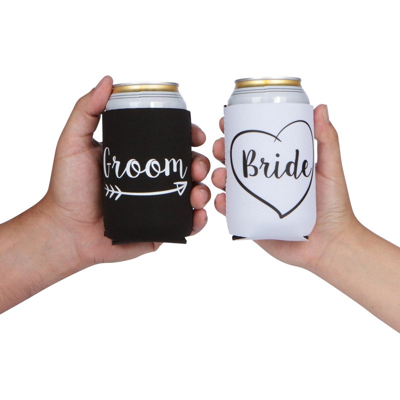 Cute Wedding Gifts - Bride and Groom Novelty Can Cooler