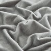 CLOTHKNOW Grey Velvet Twin Comforter Set 3Pcs Gray Fluffy Bedding