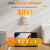 TESSAN UK to USA Plug Adapter with 2 USB, American