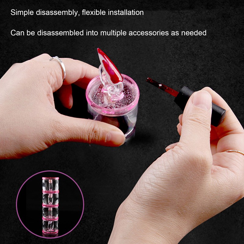 4pcs Nail Art Display Stand Flexible Practice Stand Nail Tips